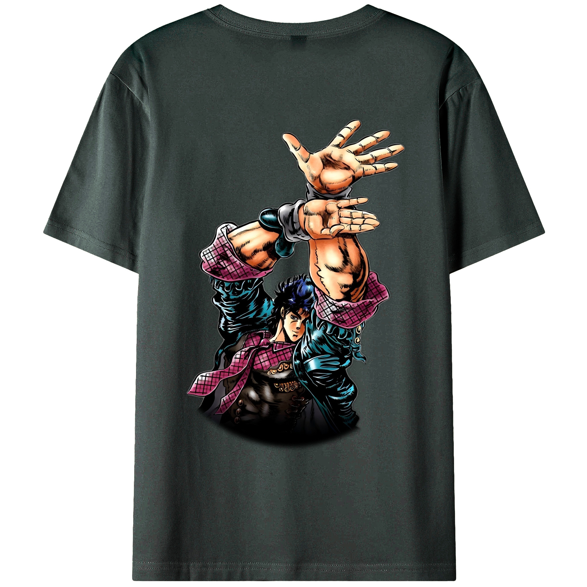 （画像用） ジョジョの奇妙な冒険 /ジョナサン?ジョースター JoJo's Bizarre Adventure Jonathan Joestar 綿100％ メンズ半袖Tシャツ（バックプリント） 通気性